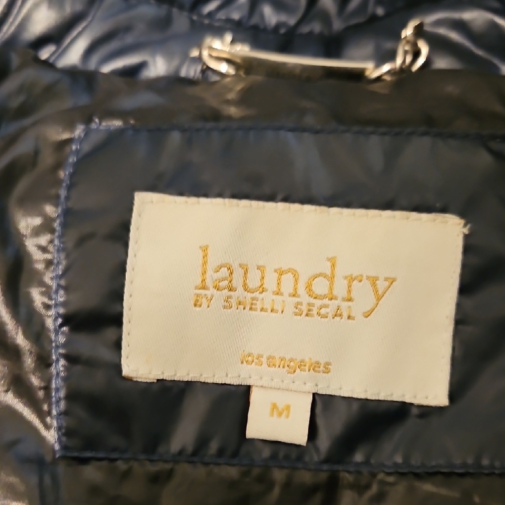 Laundry By Shelli Segal Midnight Blue Puffer Jacket - Picture 3 of 6
